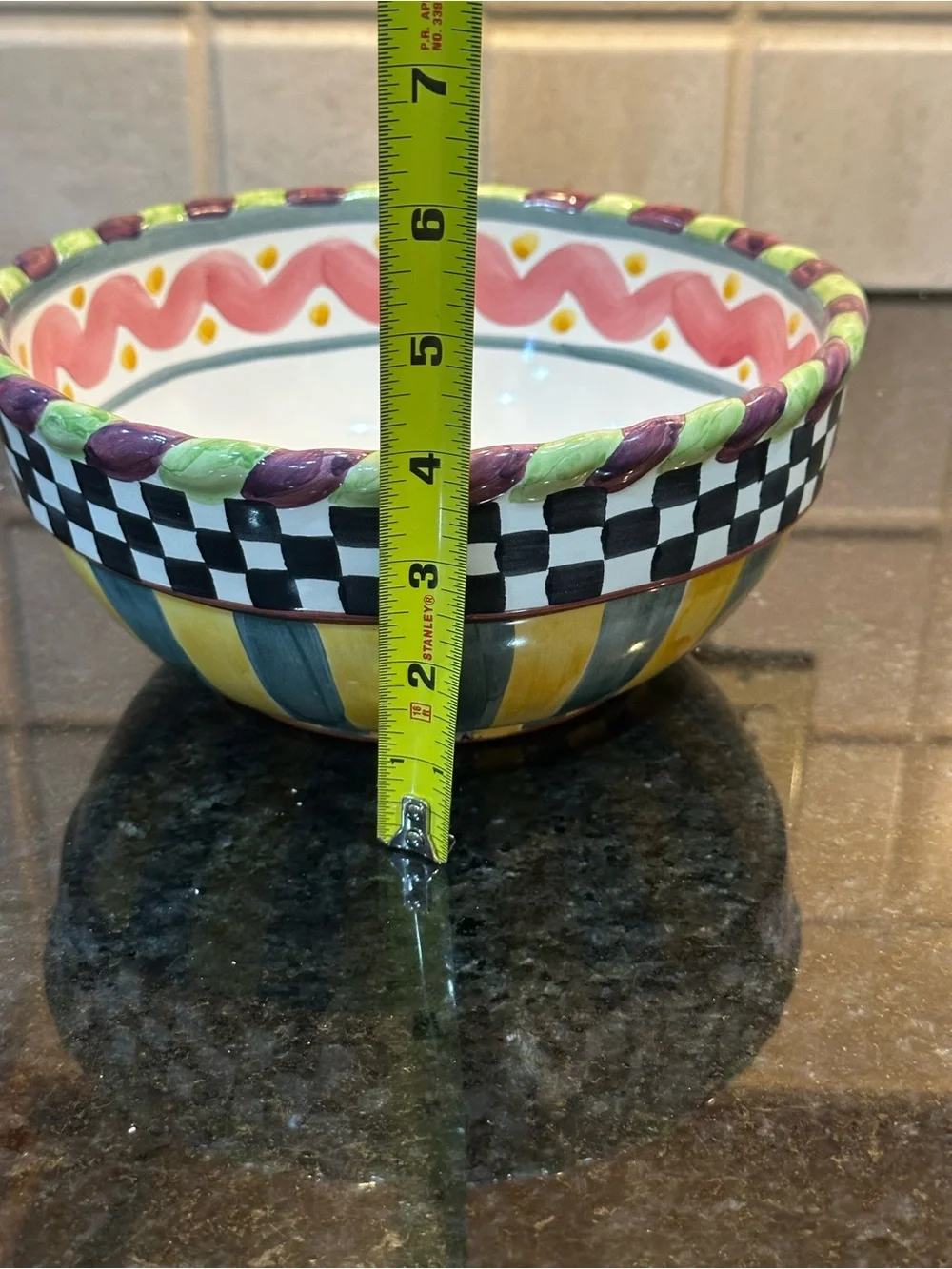 MacKenzie-Childs Hand-Painted Taylor Piccadilly Ceramic bowl - RARE FIND